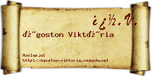 Ágoston Viktória névjegykártya