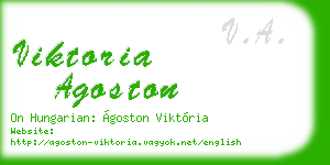 viktoria agoston business card