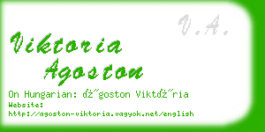 viktoria agoston business card